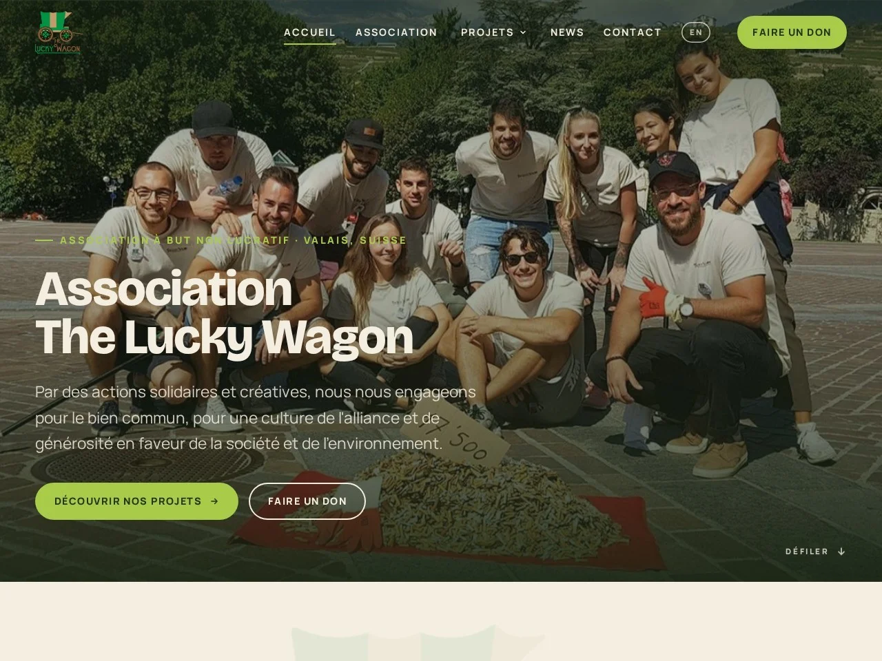 Website redesign for The Lucky Wagon association